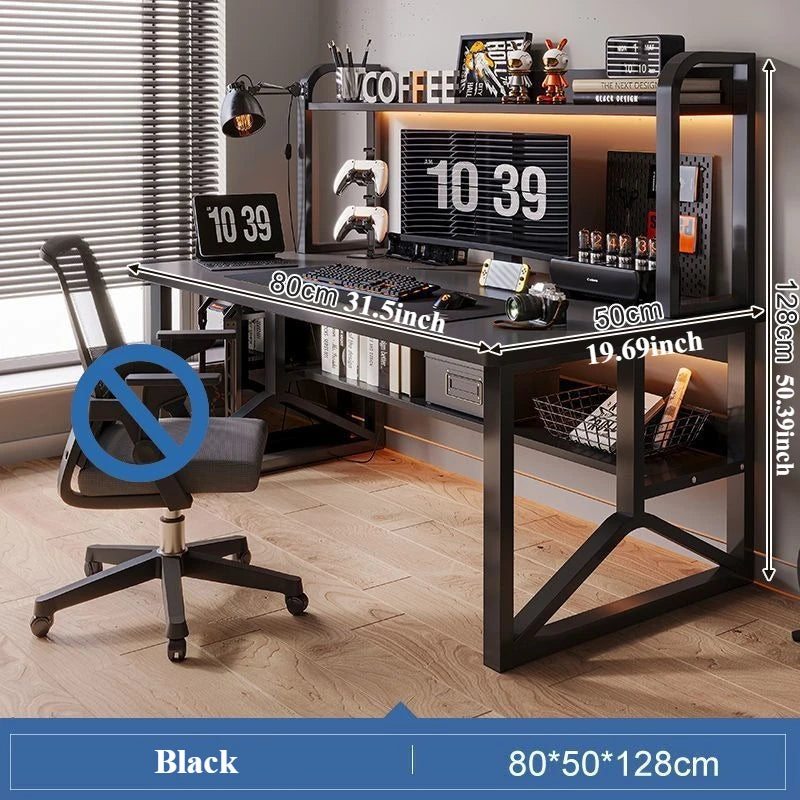 Office Computer Desk Computer Desk Gaming Desk Sturdy Home Gamer Table Metal Legs Dormitory Student Tables Laptop Computer Desk