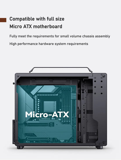 Jonsbo Z20 MATX ATX PC Case Chassis 20L Detachable Handle Case Support 240mm AIO Cooler Type-C Black Desktop Small Compact Case