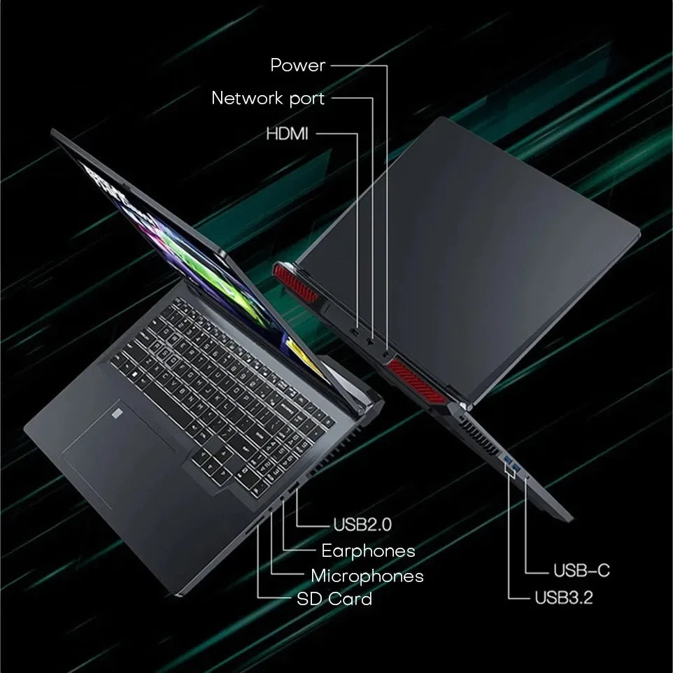 2025 16" Gaming Laptop intel Core i7-6700HQ GTX 1060 6GB Notebook PC IPS 1920*1200 16GB DDR4 1TB SSD Windows 11 Pro Laptop Gamer
