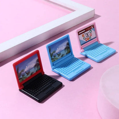Dollhouse Decor Computer Miniature DIY Accessories Dollhouse Miniature Dollhouse Computer Dollhouse Furniture Simulation Laptop