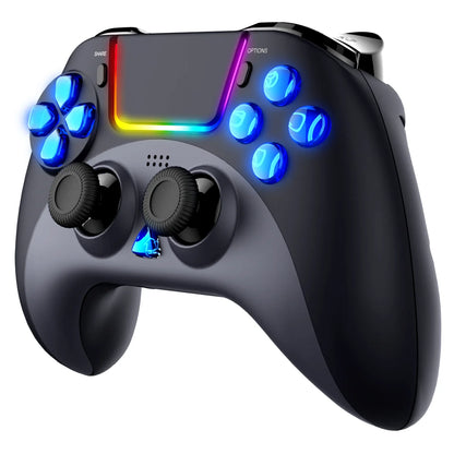 Wireless Game Controller For PC/P4/P3 Six Axis Motion Sensing Vibration Colorful LED Controller With Built-in Touchpad Operation