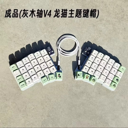 Silakka54 Split Keyboard Wired Hot Swap Support QMK/VIAL Keyboard Ergonomics RP2040zero Customized PC Gamer Accessories