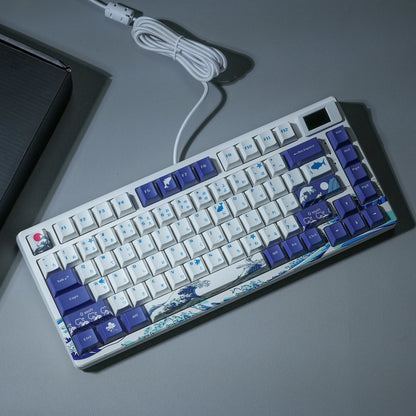 Wired Mechanical Gaming Keyboard with OLED Screen and RGB Backlighting