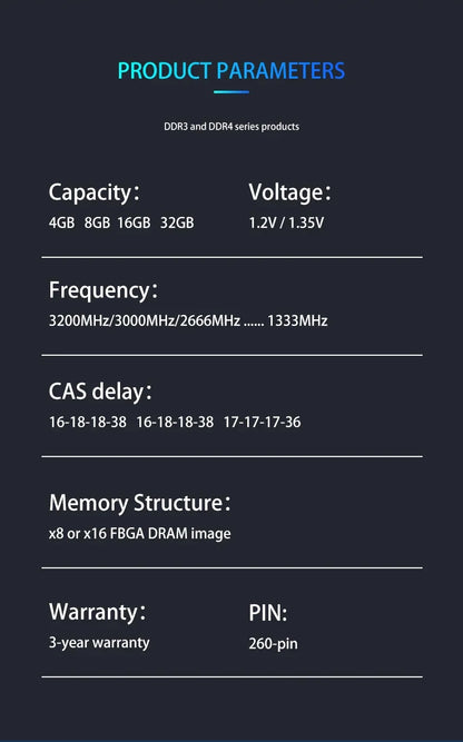 Memoria ram DDR4 RAM 8GB 16GB 32GB Stick  2400 2666 3200MHz 288 PIN PC4 Desktop Universal Memory 17000 19200 2666