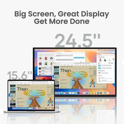 24.5" 144HZ Portable Gaming Monitor 2560x1440 HDR Screen Travel Gaming Computer Display for Steam Deck Laptop Switch PS4 /5 Xbox