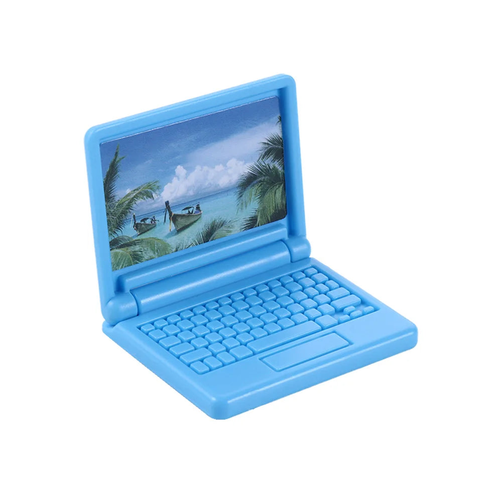 Dollhouse Decor Computer Miniature DIY Accessories Dollhouse Miniature Dollhouse Computer Dollhouse Furniture Simulation Laptop