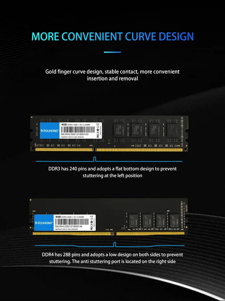 Memoria ram DDR4 RAM 8GB 16GB 32GB Stick  2400 2666 3200MHz 288 PIN PC4 Desktop Universal Memory 17000 19200 2666