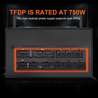 1PC 750w 110V/220V Full Module PC Power Supply Active Gold 80 Plus 24pin ATX New Fonte PFC Gamer Source Gaming PC Power Supply