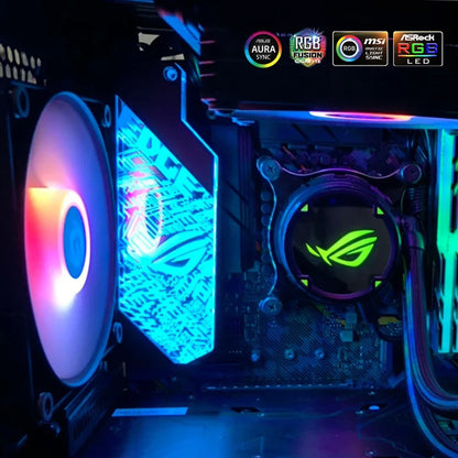 PC Case IO Panel Customize MOBO MOD Mirror Panel AURA Water Cooler Custom 5V3PIN ARGB Motherboard Lighting Panel Customizable