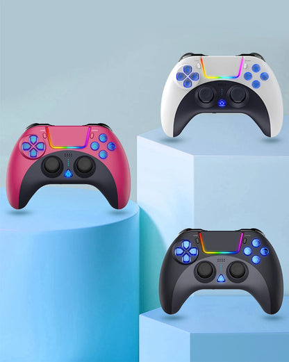 Wireless Game Controller For PC/P4/P3 Six Axis Motion Sensing Vibration Colorful LED Controller With Built-in Touchpad Operation