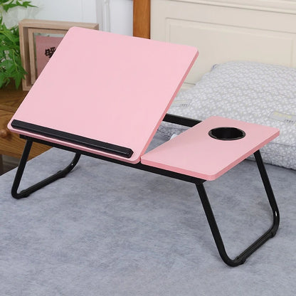 Computer Lazy Desk with Ergonomic Design, Integrated Foldable Table with Adjustable Height, Compact and Practical