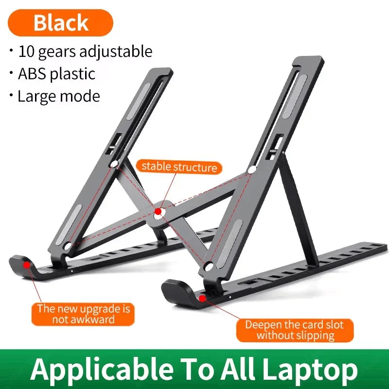 Adjustable Laptop Stand Portable Foldable Notebook Bracket Computer Monitor Holder For Macbook Air iPad Tablets Base Accessories