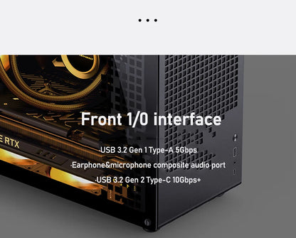 Jonsbo Z20 MATX ATX PC Case Chassis 20L Detachable Handle Case Support 240mm AIO Cooler Type-C Black Desktop Small Compact Case