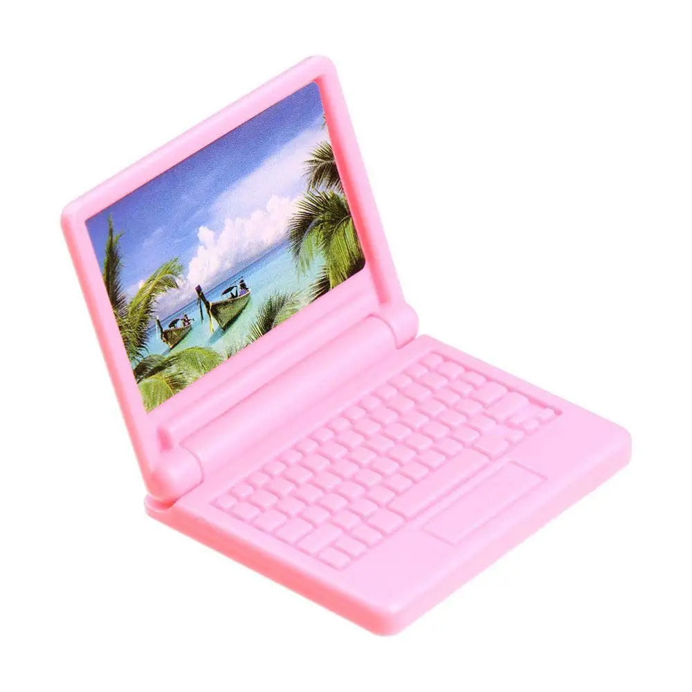 Dollhouse Decor Computer Miniature DIY Accessories Dollhouse Miniature Dollhouse Computer Dollhouse Furniture Simulation Laptop