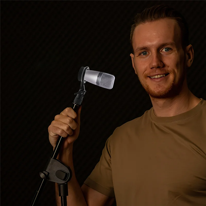 ABAC-Mic Stand Accessories Mic Clip Metal Use Flexible Simple Angle Adjustment Suitable