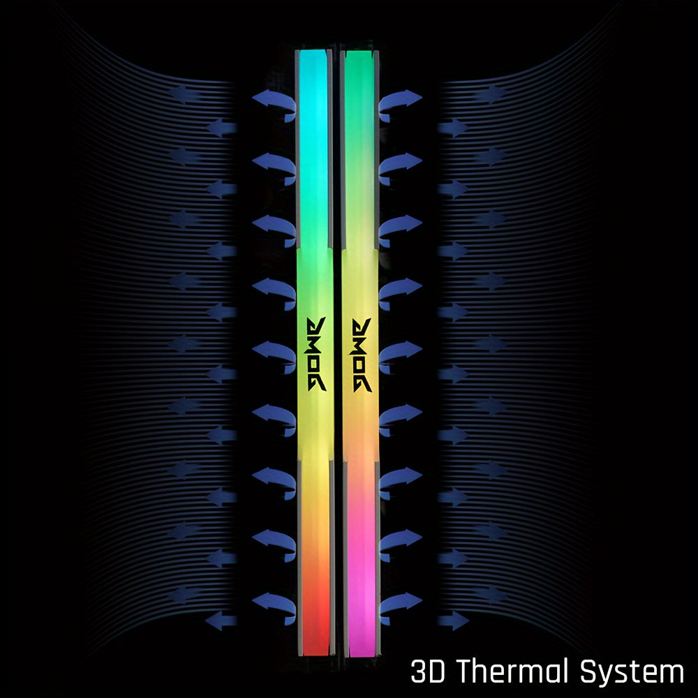GMOG RGB RAM DDR4 Desktop 8GB 16GB 3200MHz 3600MHz XMP DDR4 Gaming RAM Memoria Desktop 288-Pin 1.35V ARGB With Heatsink