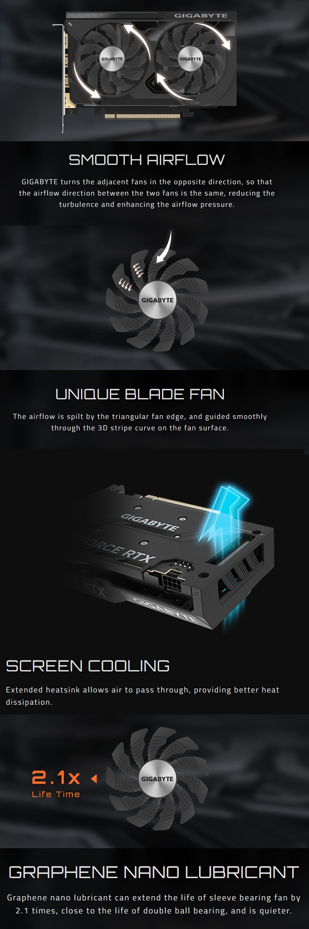 GIGABYTE RTX4060 WINDFORCE OC 8G - Overclocked NVIDIA GeForce Graphics Card, GDDR6, 17Gbps, PCI-E4.0, 128bit, Desktop GPU with DisplayPort & HDTV Outputs, Sleek Design with Dual Fan Cooling