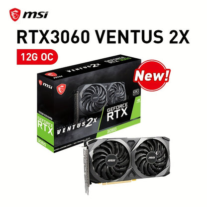 MSI GeForce RTX 3060 VENTUS 2X 12G OC GAMING Graphics Card 192bit 12GB GDDR6 Video Cards 1HD 3DP